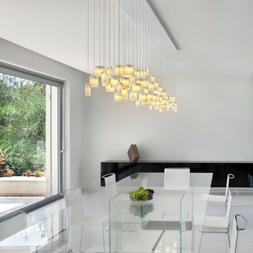 Orchids chandelier - by Galilee Lighting, contemporary dining room