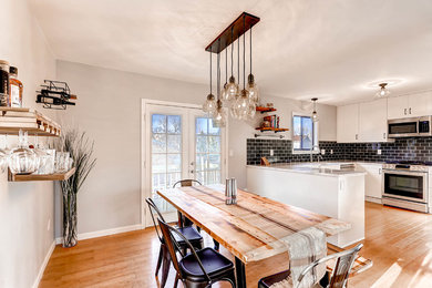 Farmhouse dining room photo in Denver