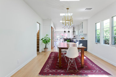 Transitional dining room photo in Portland