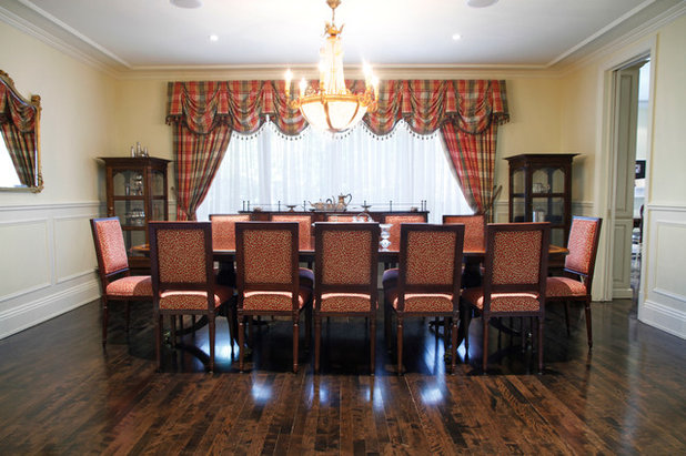 Traditional Dining Room by Esther Hershcovich