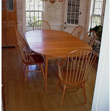 Oval Cherry Extension Table & Windsor chairs
