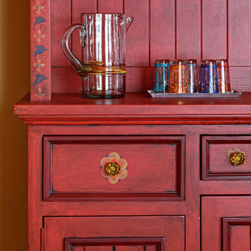 Painted hutch detail - Luxury Condo