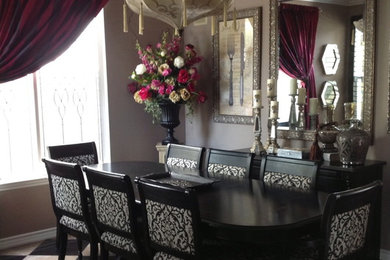 Photo of a victorian dining room in Orange County.