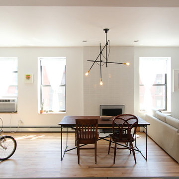 Park Slope Residence - Dining Room + Fireplace