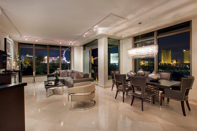 Example of a classic dining room design in Las Vegas