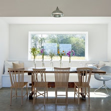 Farmhouse Dining Room by ZeroEnergy Design