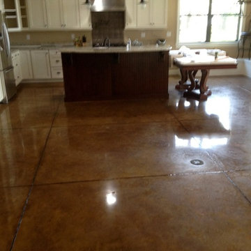 Peterson polished concrete residential floor