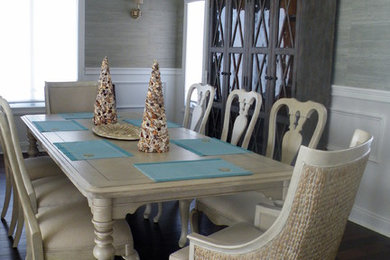 Example of a beach style dining room design in Philadelphia