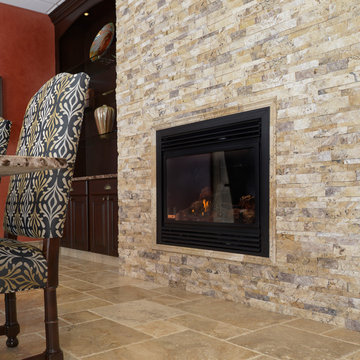 Picasso Ledger Stone Fireplace