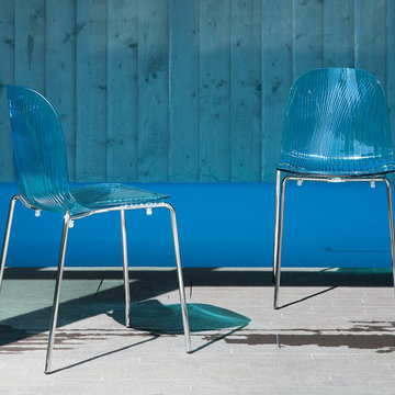 Playa Stackable Chair in Light Blue (Set of 2) - $400.60