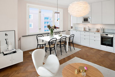 Minimalist dining room photo in Stockholm