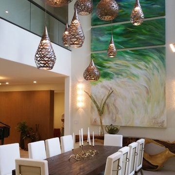 Portlock Residence - Fishing Basket Pendant Lights