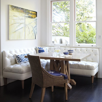 Inspiration for a timeless brown floor breakfast nook remodel in San Francisco