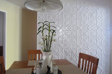 Pressed metal feature walls
