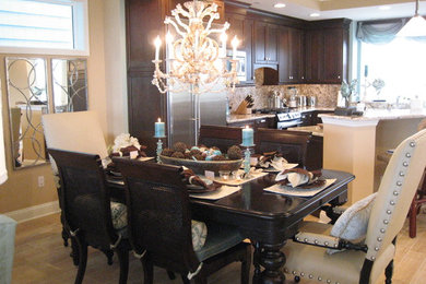 Design ideas for a beach style dining room in Orlando.