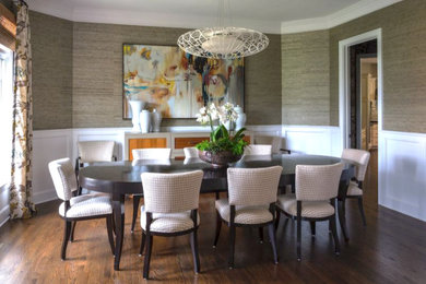 Example of a trendy dining room design