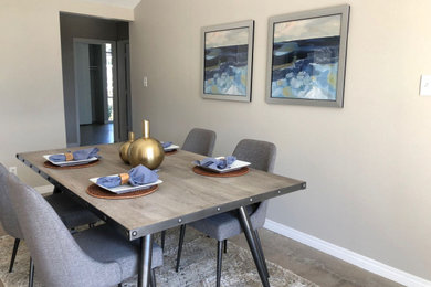 Example of a trendy dining room design in Orange County