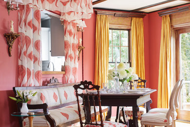 Cottage chic dining room photo in New York