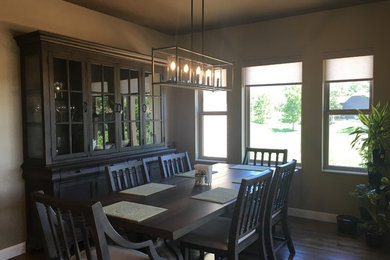 Example of a transitional dining room design in St Louis