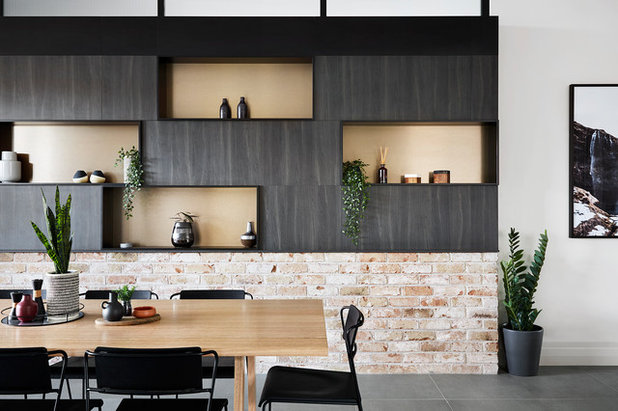 Contemporary Dining Room by Brickworks Building Products