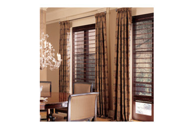 Provenance Woven Wood Shades with Drapery Panels