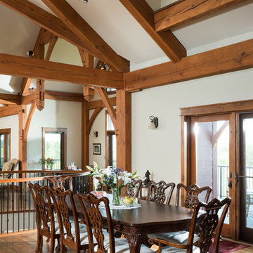 Ranch Timber Frame Home in Alberta - Dining Room