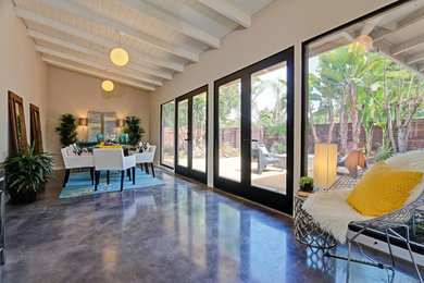 Transitional dining room photo in Los Angeles