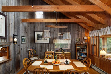 Mountain style dining room photo in Portland Maine