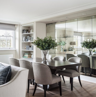 Transitional Dining Room by Pro Construction London Ltd