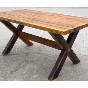 Reclaimed Wood Dining Tables Cross Leg by Modish Living