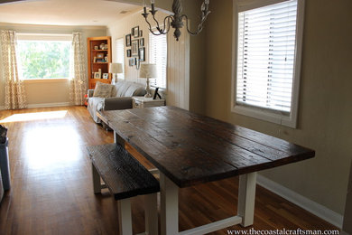 Reclaimed Wood + Steel [w/color] Dining Table