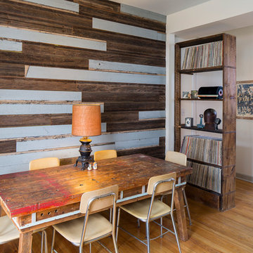 Recycled-wood wall paneling