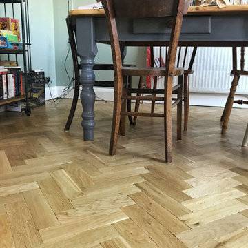 Refurbished Family Home in Hove Featuring Tumbled Rustic Oak Parquet Blocks