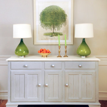 Repurposed Chalk Painted dining room buffet