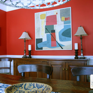 Residential Services | Conteporary Chic Red, Black and White Ridgefield, CT Home