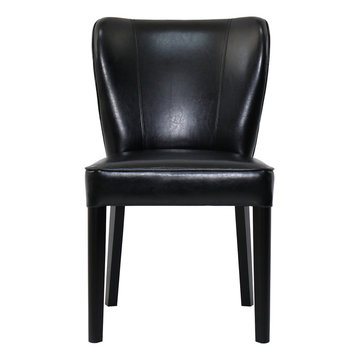 REST BEACH DINING CHAIR - BLACK ECO LEATHER