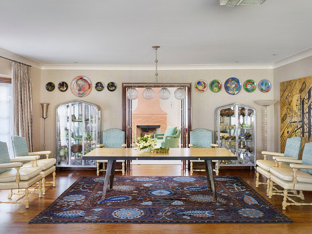 Eclectic Dining Room by Alan Design Studio