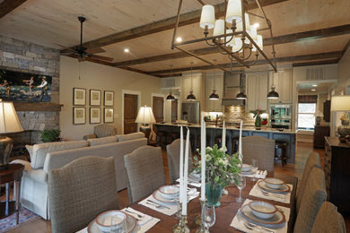 Example of an eclectic dining room design in Atlanta