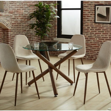 Rocca/Lyna-5Pc Dining Set Beige
