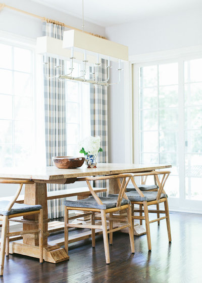 Transitional Dining Room by Kate Marker Interiors