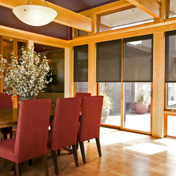 Roller Shades in the Dining Room