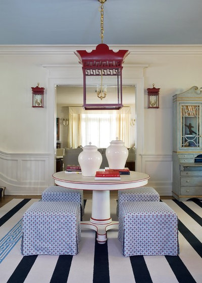 Eclectic Dining Room by Tobi Fairley Interior Design