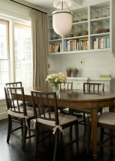 Transitional Dining Room by Tim Barber Architects