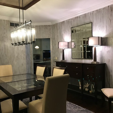 Rustic-Modern Grey Dining Room