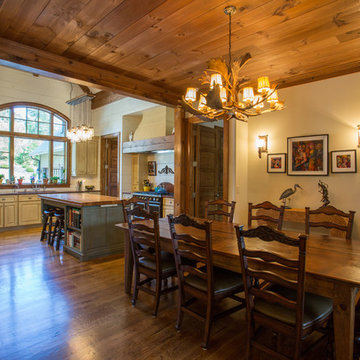 Rustic Rocky Springs Dining Room & Kitchen