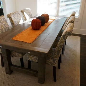 Rustic Slate Gray- The Clayton Rustic Farm Dining Table