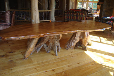 Photo of a rustic dining room in Nashville.