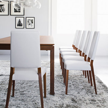 Sandy Skuba Chairs - Walnut Frame + Skuba Optic White Seats