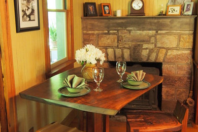 Inspiration for a rustic dining room in Other.