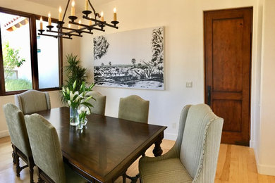 Example of a tuscan dining room design in Santa Barbara
